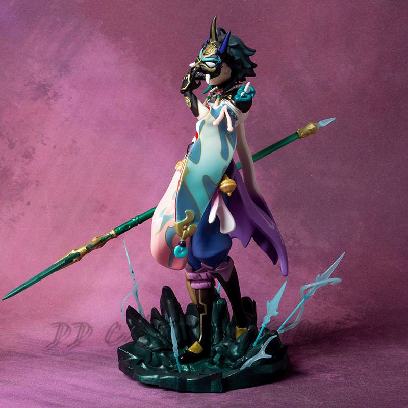 Genshin Impact Xiao Anime Figure Vigilant Yaksha Genshin Impact Klee Action 24cm PVC Collectible