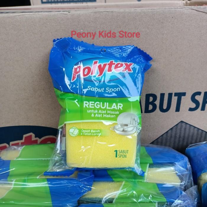 Polytex sabut spon cuci piring hijau kuning/sponge spons ijo