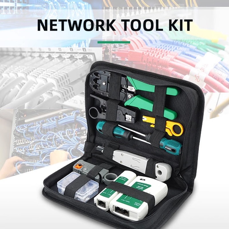 JUAL  1 Set Five Types of Network Tool Kit Wire Clamp Combination Network Toolkit Household Manual T