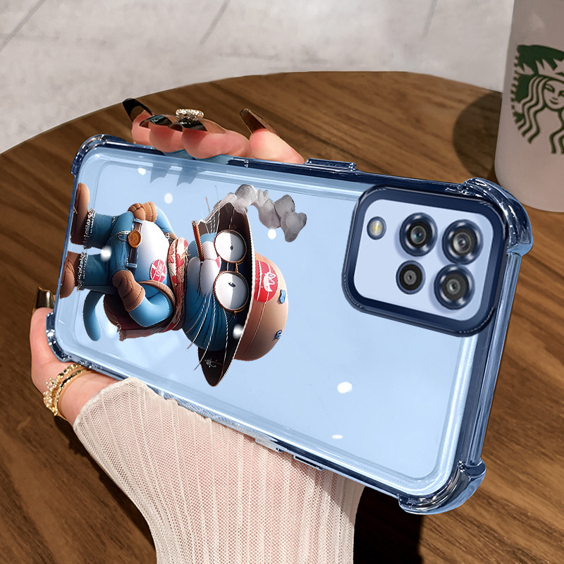 Casing Hp untuk Samsung A12 4G A12 5G M12 F12 Case Casing Merokok Anime pola Cesing HP Kesing empat 