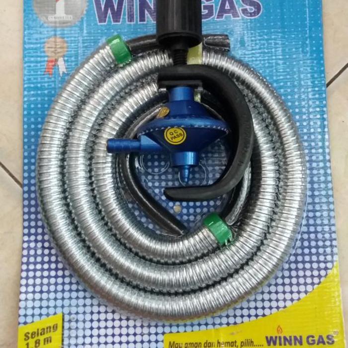 Paket regulator putar destec starcam free selang 1,8 meter/kompor gas