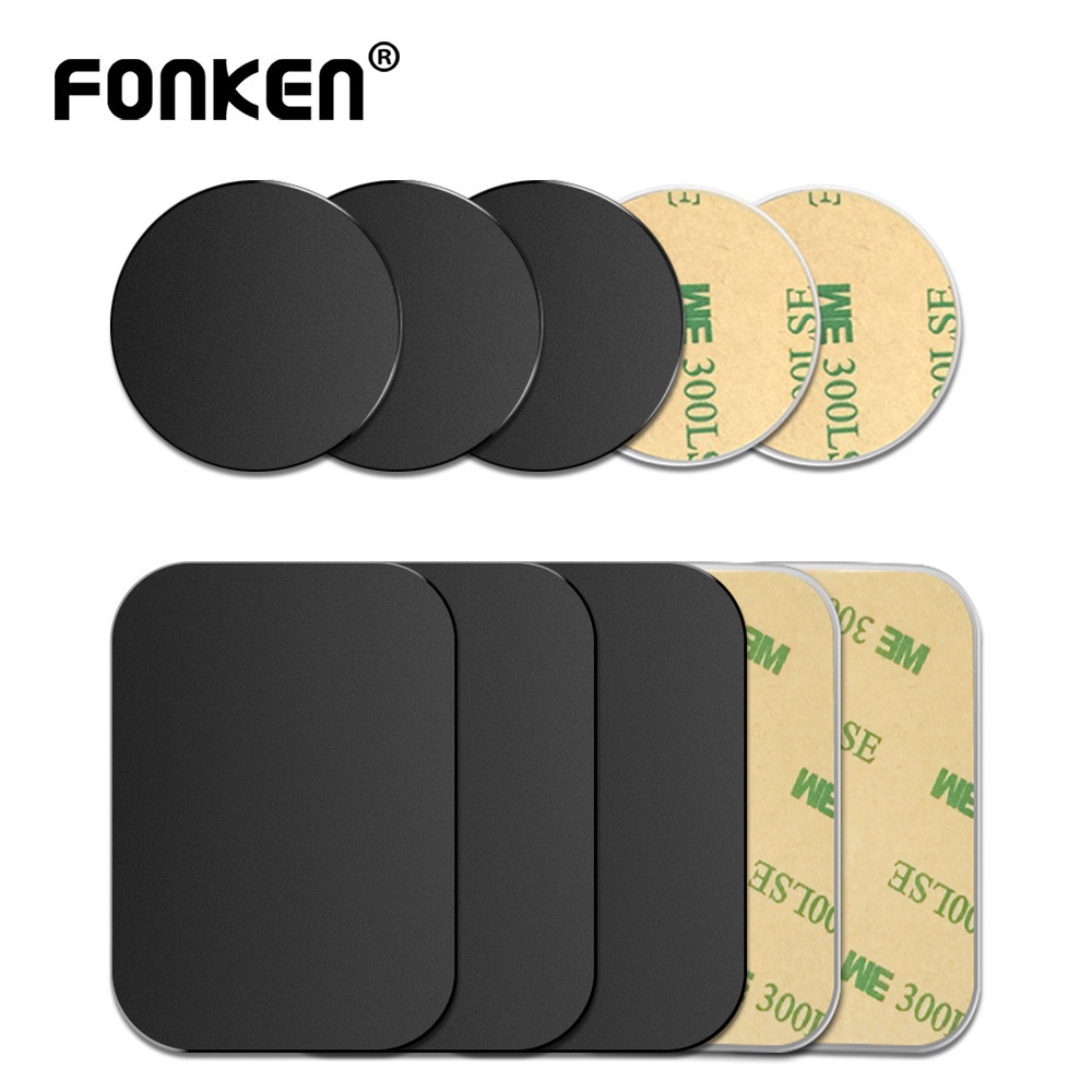 FONKEN 1/5pcs Thin Metal Plate For Magnetic Car Phone Holder Iron Sheet Sticker Disk For Magnet