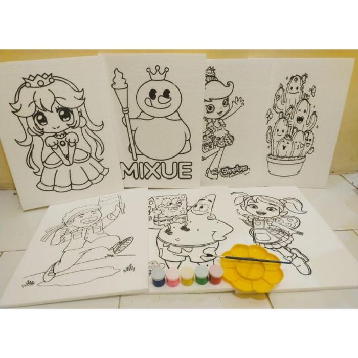 PAKET SET LENGKAP STYROFOAM LUKIS/MEWARNAI TERMURAH