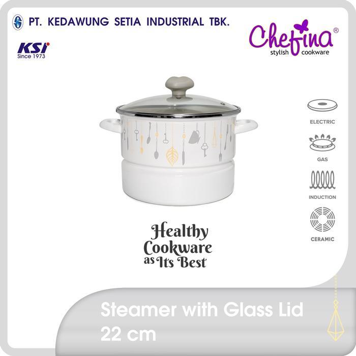 Chefina Steamer 22 cm Chandelier Panci Enamel