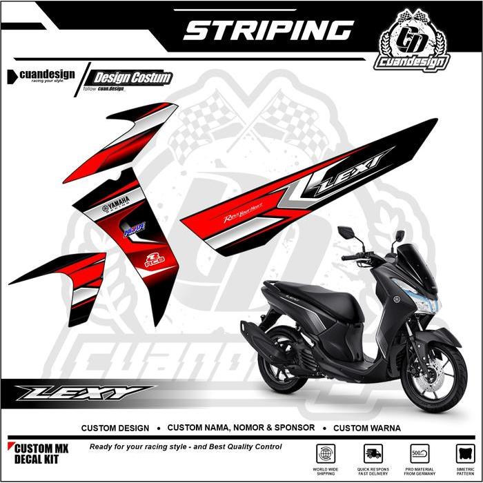 Stiker Striping Motor Yamaha Lexi Anti Luntur Keren Striping Lexi 125 Striping Yamaha Lexi 125 Iii