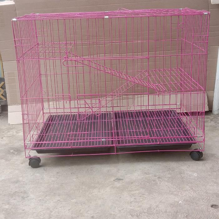 Diki_Diku Kandang Kucing , Kandang Kelinci Kandang Anjing 90X60X70 Tingkat 2