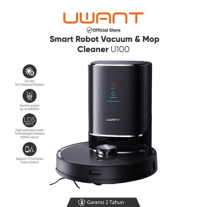 UWANT U100 Robot Vacuum Cleaner Mop Vacum Penyedot Debu Pel Robot