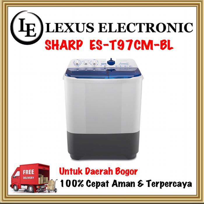 MESIN CUCI 2 TABUNG SHARP 9KG EST97CM ES-T97CM-BL ES-T97CM