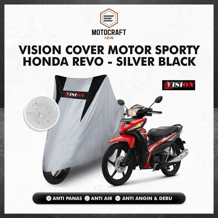COVER MOTOR SELIMUT/SARUNG MANTEL REVO VISION SILVER HITAM