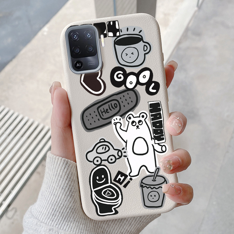 Casing Hp untuk OPPO A94 Reno 5F Reno 5 Lite F19 Pro Case Casing Kulit TPU HP Softcase ponsel siliko