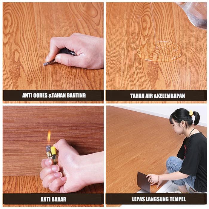 N3W Stiker Lantai / Vinyl Lantai / Lantai Vinyl / Stiker Kayu Lantai Kayu