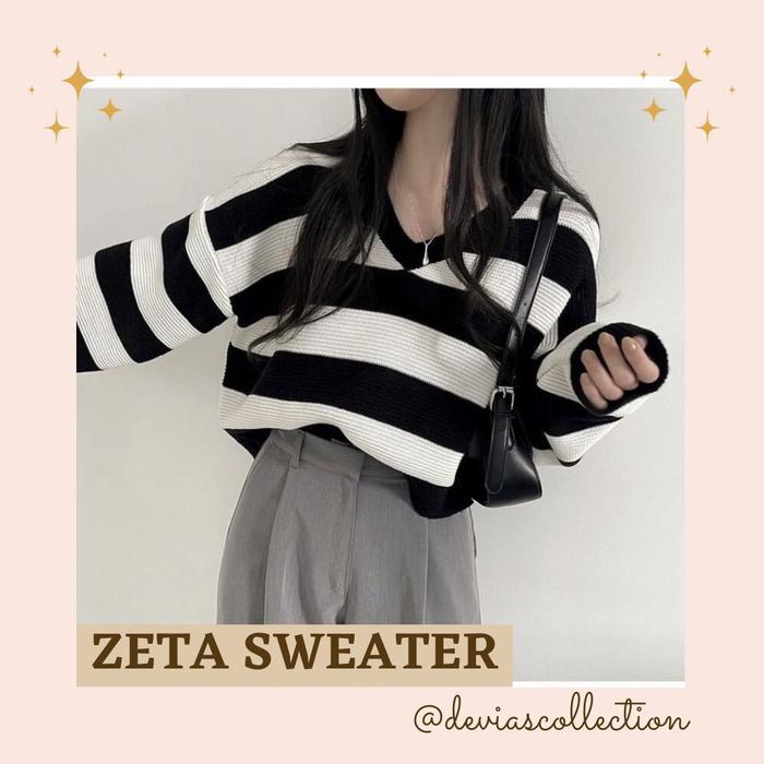 Zeta Knit Sweater Rajut Korea / Sweater Rajut Korea Zetta Wanita