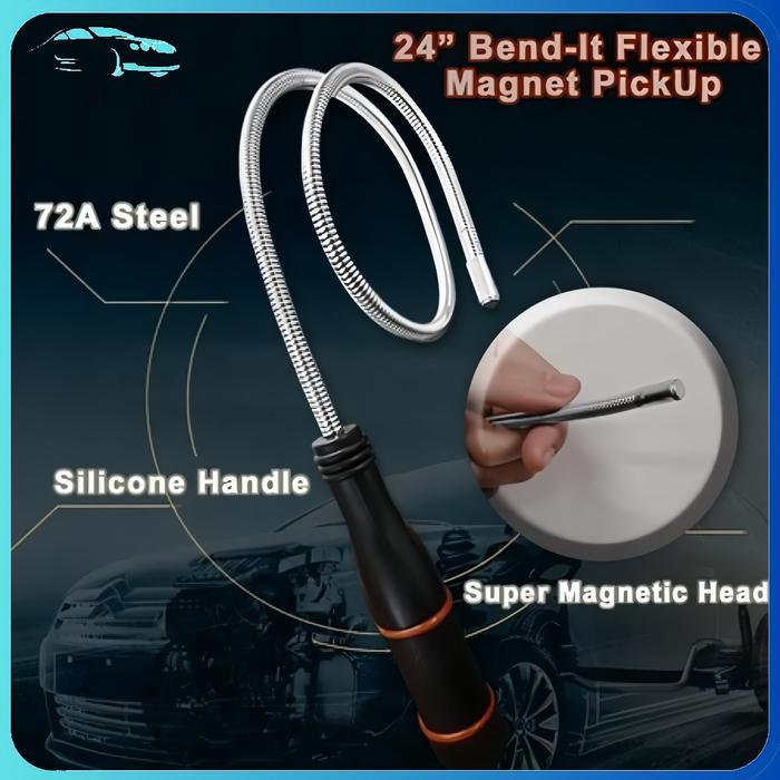 mobildageBatang logam magnetik Batang Magnet Yang Dapat Ditekuk Alat Pengambil Magnet Yang Panjang