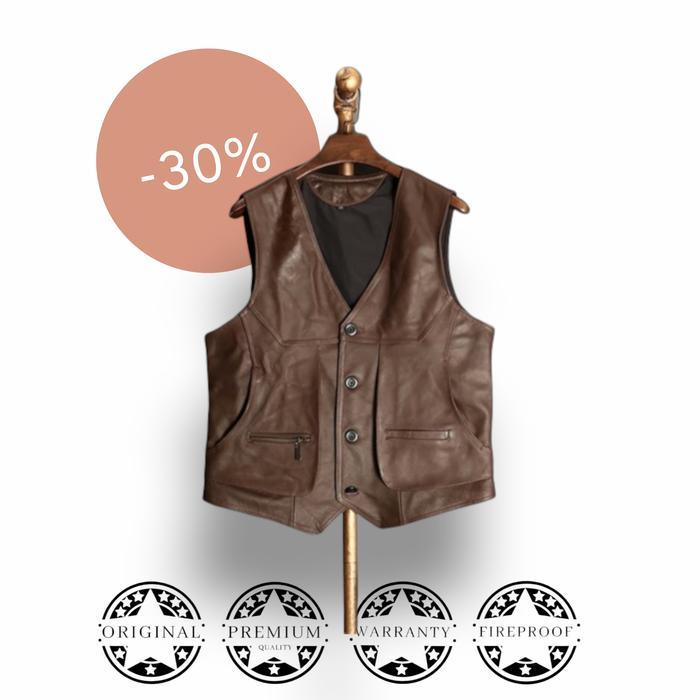 Rompi Kulit Asli Pria Wanita Bahan Kulit Premium Warna Coklat / Hitam