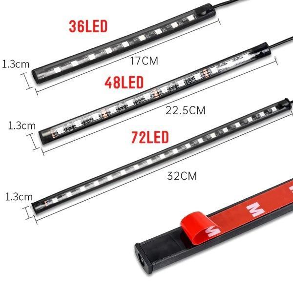 Lampu LED Strip Kolong Dashboard Mobil RGB Light LED USB Remote