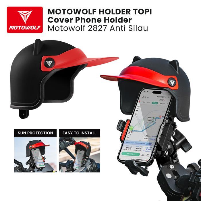 Motowolf Holder Topi Cover Phone Holder Motowolf 2827 Anti Silau