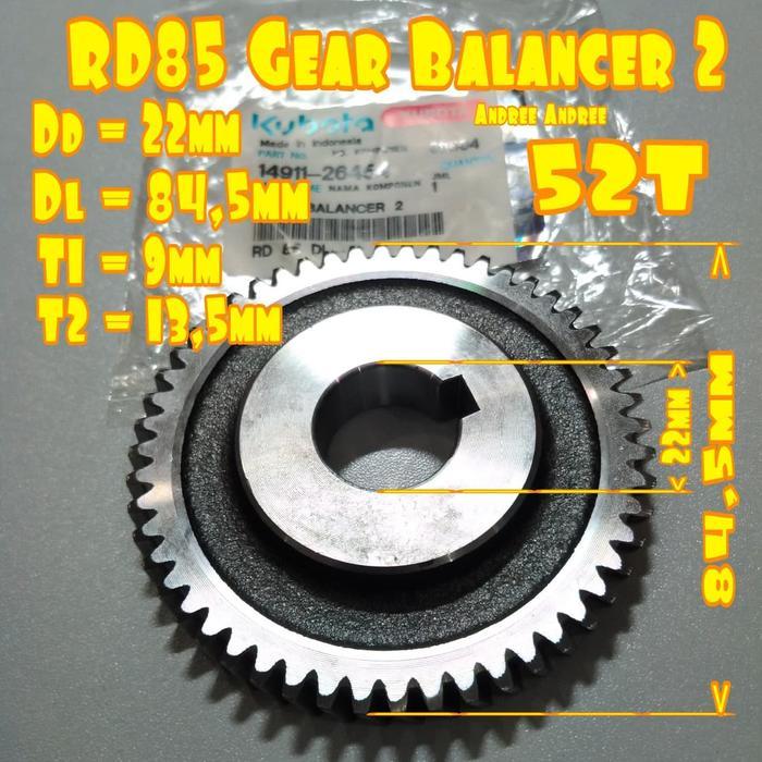 RD75 RD85 Gear Balancer 2 Gigi Bandulan Kubota RD-85 RD 75 85 Original