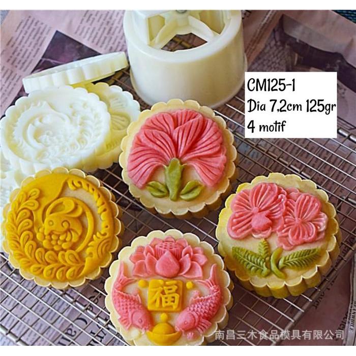 Cetakan Kue Bulan Mooncake Press Moon Cake Mold 125Gr