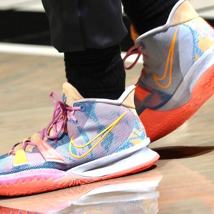 Ready Sepatu Basket Kyrie 7 Expressions Blue Orange Original Premium Unisex Berkualitas