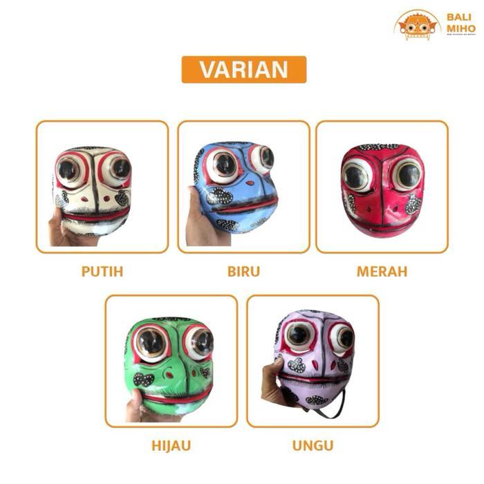 Best Seller Topeng Kodok - Topeng Katak - Topeng Kayu - Topeng Bali - Topeng Lucu - Topeng Unik -
