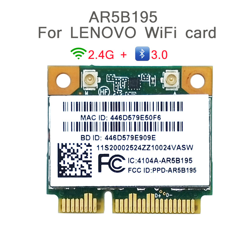 AR5B195 WIFI Network Card for Lenovo G480 G580 G780 Y480 Y580 Y570 Z485 2.4G Bluetooth 3.0 mini