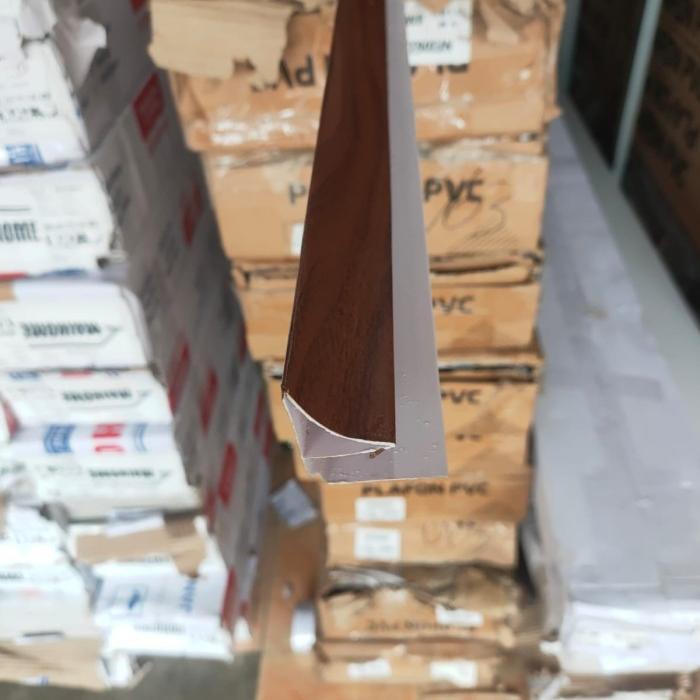 list tembok list siku list tutup list minimalis list sambung serat kayu jati doff laminated PVC
