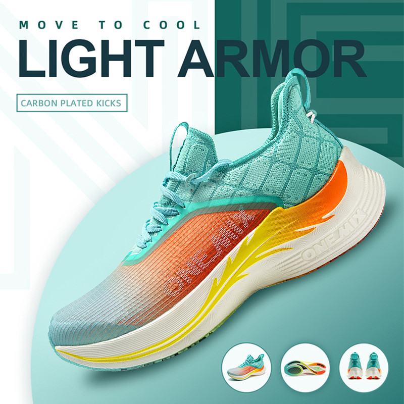 Onemix Original Carbon Fiber Running Racing Shoes Professional Marathon Ultra-Light Rebound Damping