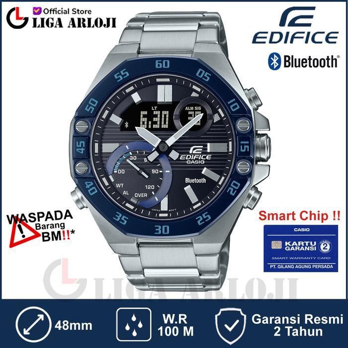 SIAPKIRIM EDIFICE ECB-10DB-1BDF Jam Tangan Pria Stainless Bluetooth ECB10 ECB 10DB 1BDF ECB-10DB-1B