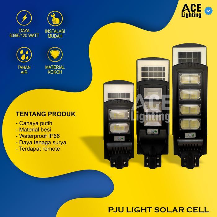 [] Lampu Jalan Solar 60 W PJU solar cell 90 W PJU 120 Watt LED Remote