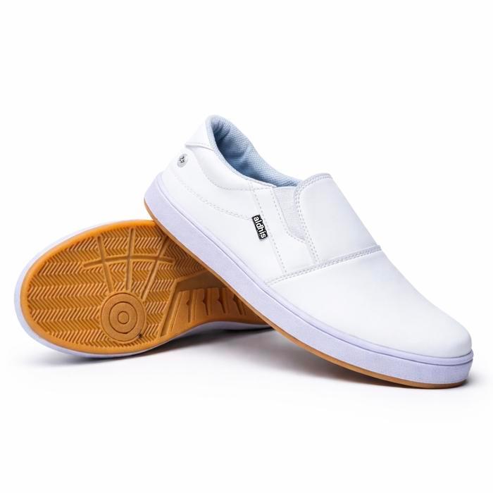 Eiger - Sepatu Casual Pria Wanita Slip On Putih Polos Sneakers Tanpa Tali Cocok Untuk Gaya Santai