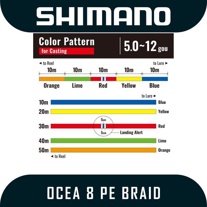 Senar Pancing Pe Merk Shimano Ocea 8 Premium 400M