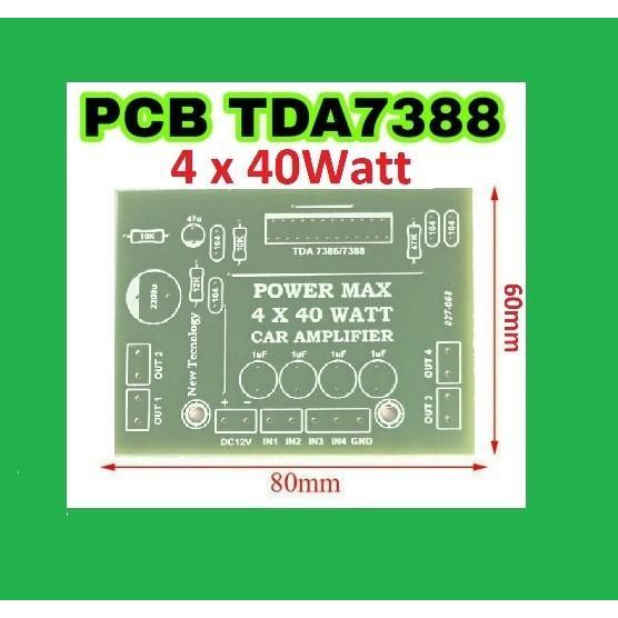 PCB TDA7388 4x40Watt Power Amplifier BTL 4 Channel 40W IS