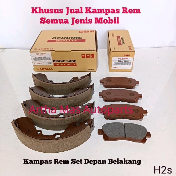 KAMPAS REM SET SUZUKI APV MEGA CARRY KOMPLIT DEPAN BELAKANG SUZUKI APV MEGA CARRY