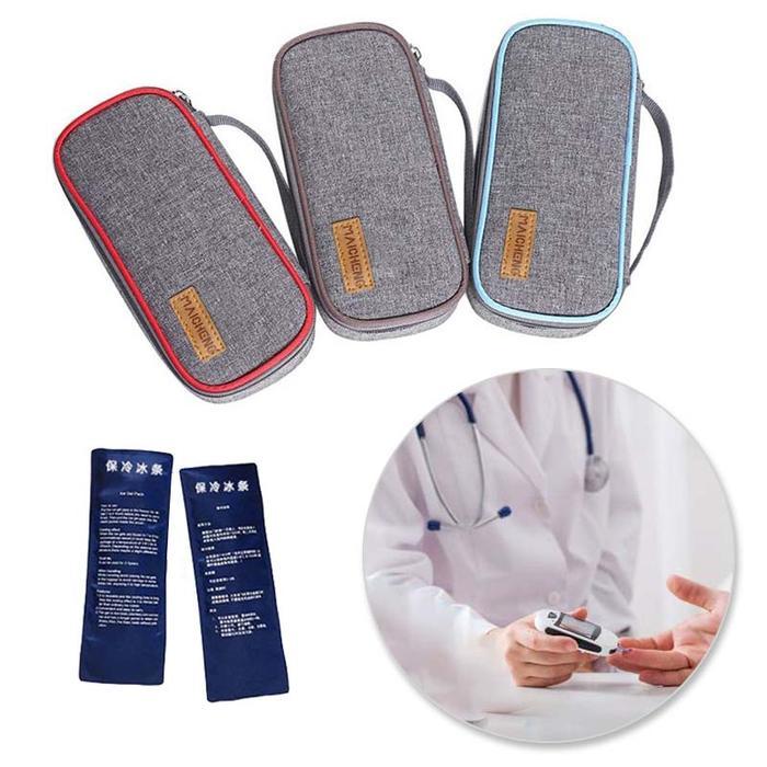 INSULIN TAS PENDINGIN PORTABLE INSULIN COOLER BAG COOLER BOX INSULIN TRAVEL CASE TEMPAT INSULIN TAS