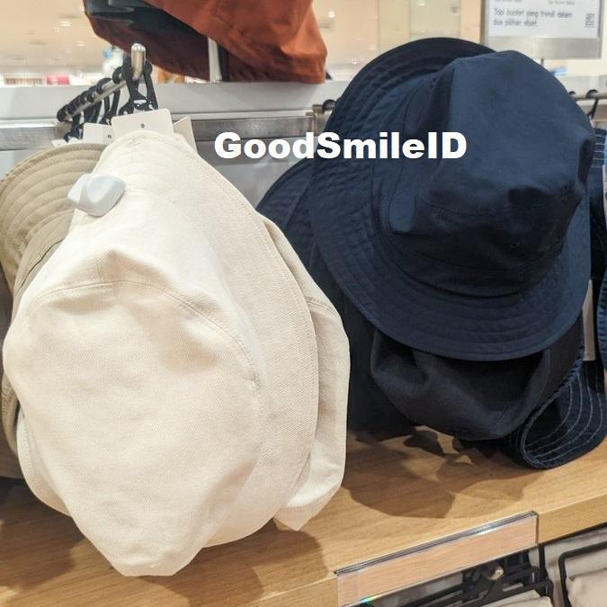 Topi Bucket Uv Protection Pria Wanita Lebar Hat Jastip Uniqlo Sale #Gratisongkir