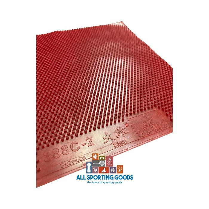 Karet Pingpong Tenis Meja Dawei 388C-2 Ox Bintik Pendek Tanpa Sponge