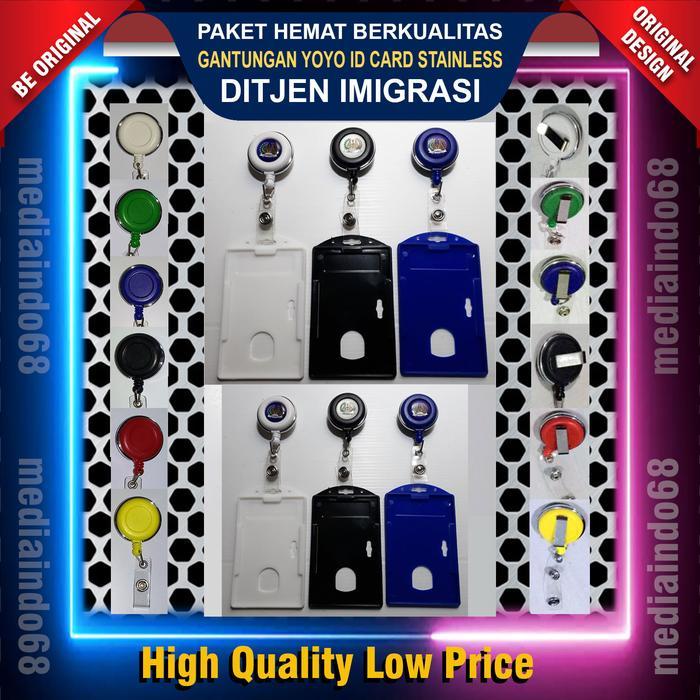 Yoyo Gantungan Id Card Putar Stainless-Logo Ditjen Imigrasi