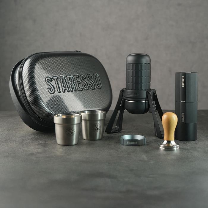 Staresso Mirage Combo Set Coffee Travel Edition SP300 Espresso Maker Electric Hand Grinder D6E With