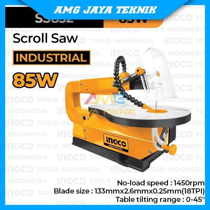 Mesin Gergaji Meja Ukir Kayu Triplek Scroll Saw (85W) INGCO ORIGINAL