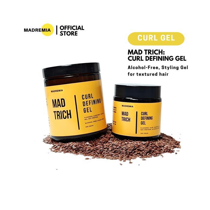 Madremia Mad Trich : Curl Defining Gel (Alcohol-Free) Gel Rambut Keriting 100 Dan 250G