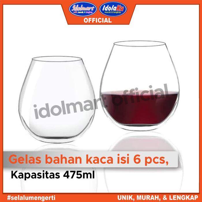 Idolmart Citinova Gelas Kaca Tuscany Isi 6 Pcs Gelas Set Isi 6 Gelas Tbk