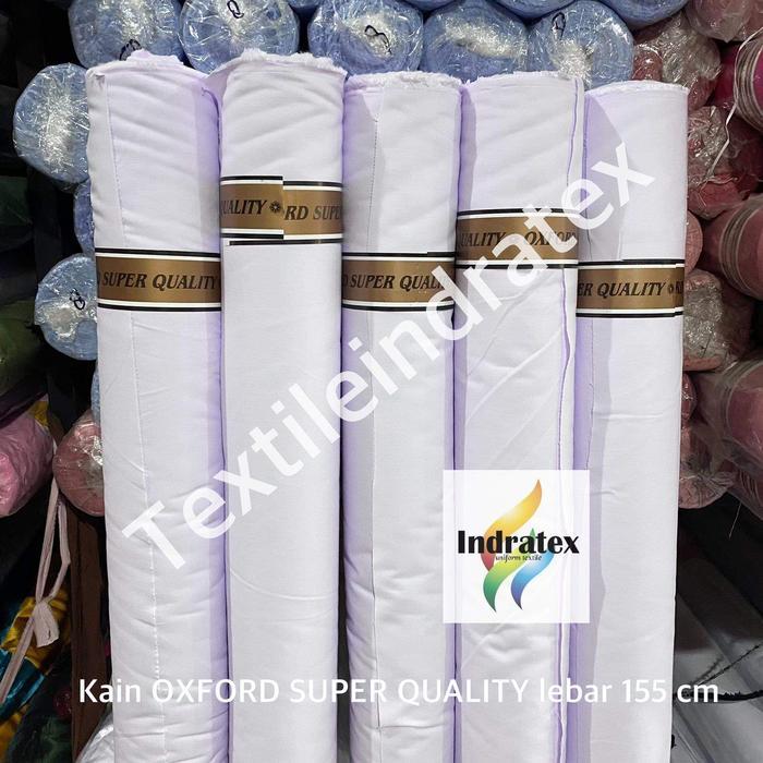 Promo ( Per 1 Roll ) Kain Katun Oxford Super Quality Putih Tebal Gulung Lebar 155 Cm Isi 27 Meter