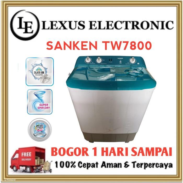 MESIN CUCI 2 TABUNG SANKEN TW-7800HP / TW7800 LOW WATT 9KG TWIN TUB