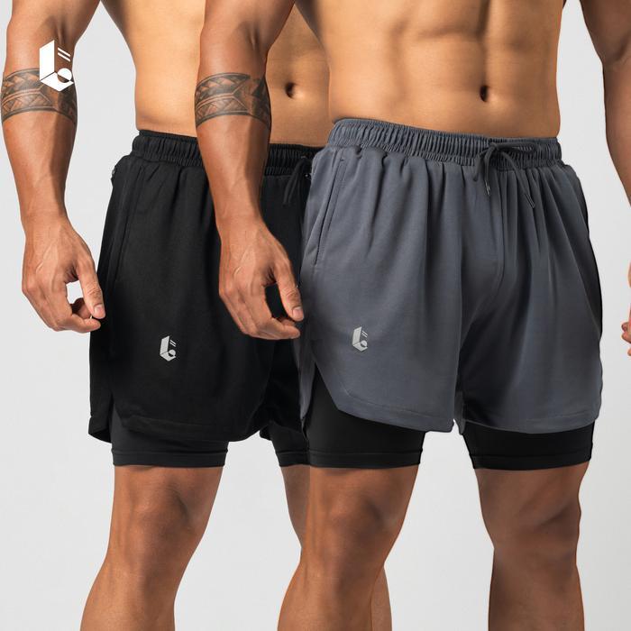 Premium Celana Legging Sport Pria Pendek Olahraga Leging Manset Baselayer Gym Original