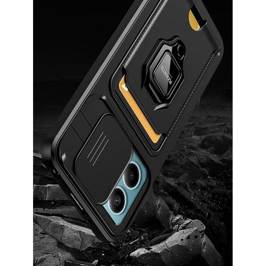 Aestora21 Case For Poco M6 Pro 4G Standing Camera Slide Case