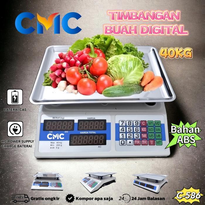 CMC[COD]Timbangan Buah Digital 40kg Digital Computing Scale 40Kg Double Display Kitchenware/C-586