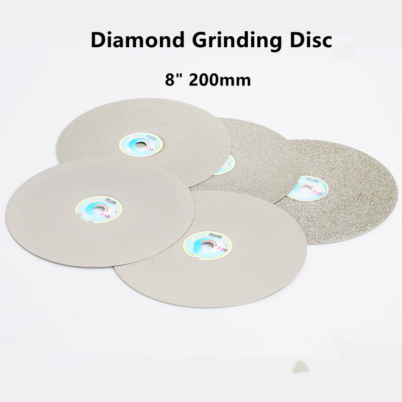 1 pcs 8 Inch 200mm Diamond Grinding Disc Coated Flat Lap Wheel Polishing Wheels Jewelry Grinding Pol