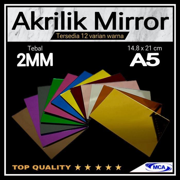 AKRILIK Mirror A5 GOLD / SILVER / ROSE GOLD / RED / BLUE / YELLOW