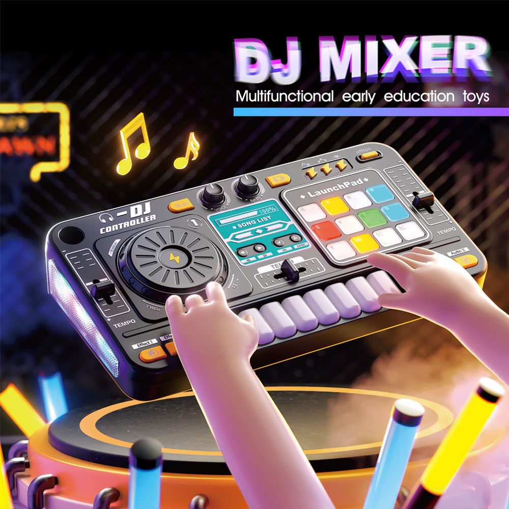 2025 Children Simulation Multifunctional DJ Mixer Controller Electronic Organ DJ Player Music