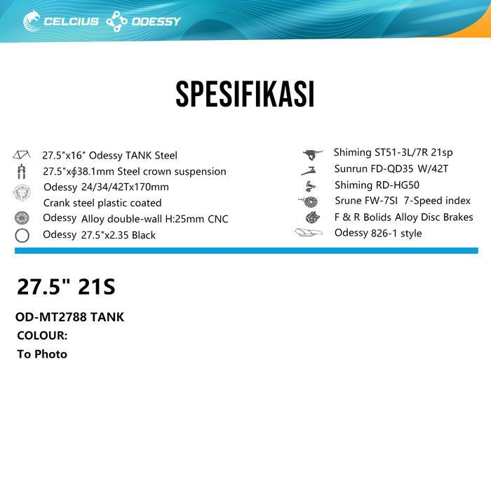 Thebest- MTB ODESSY TANK ukuran 27.5